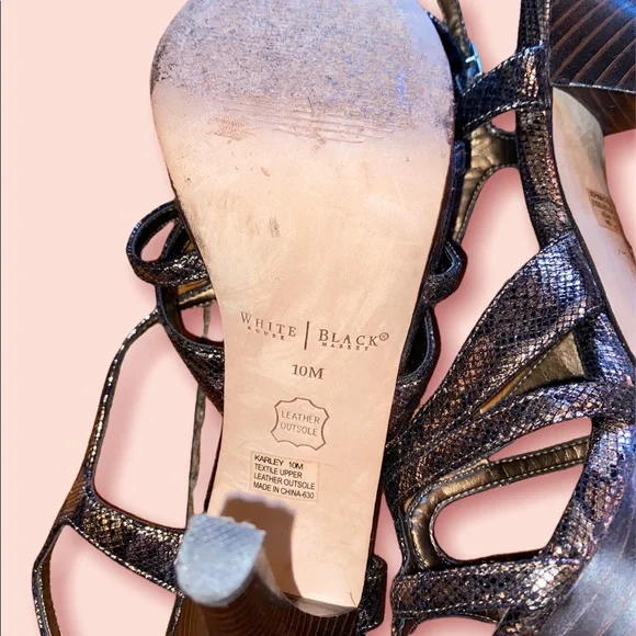 White house black market karley python heels sz 10 - Picture 4 of 5